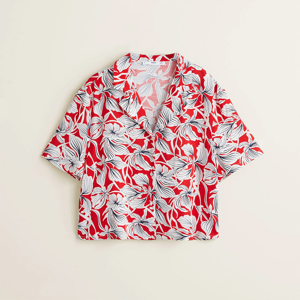 Short Sleeve Polka Dot Print Shirt - Image 6