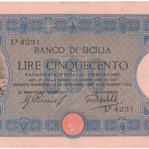 500 Lire Banco di Sicilia